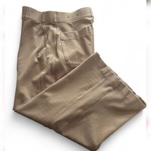 sJO ES NEW YORK  Khaki Pull-On Pants S, Wide Leg Back Pockets NWOT